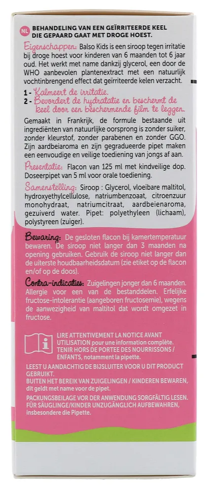 Balso Kids Droge Hoest Siroop (125 ml) - image 3