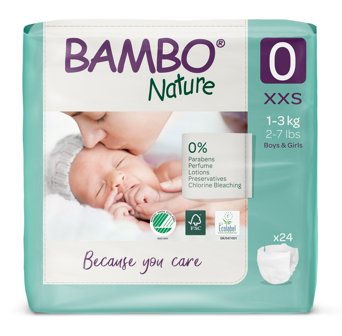 Bambo Nature Luiers Maat 0 Xxs (24 stuks)