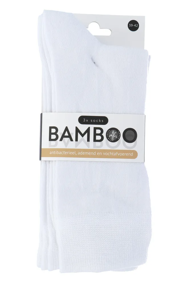 Naproz Bamboo Airco Sokken Wit 3-pack 39-42 (3 paar)