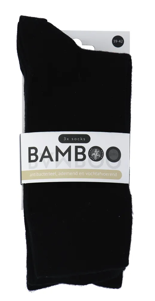 Naproz Bamboo Airco Sokken Zwart 3-pack 39-42 (3 paar)