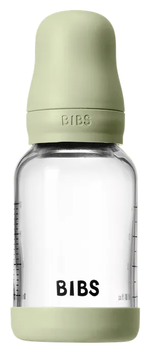 Bibs Glas Latex Slow Flow Babyfles 0+ Maanden Sage (1 stuk) - image 3