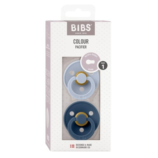 Bibs Fopspeen 0-6 Maanden Dusty Blue/steel Blue (2 stuks)