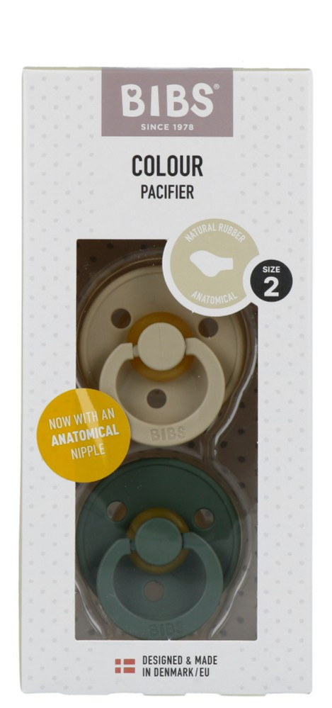 Bibs Fopspeen 6-18 Maanden Anatomic Vanilla/pine (2 stuks) - image 3