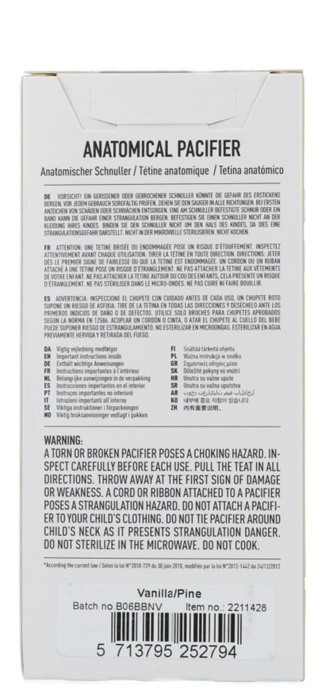 Bibs Fopspeen 6-18 Maanden Anatomic Vanilla/pine (2 stuks) - image 4