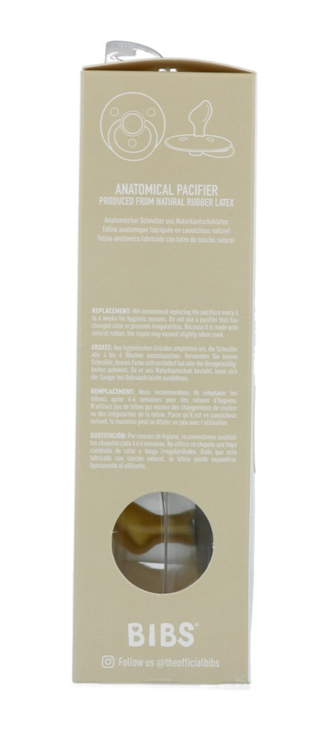 Bibs Fopspeen 6-18 Maanden Anatomic Vanilla/pine (2 stuks) - image 5