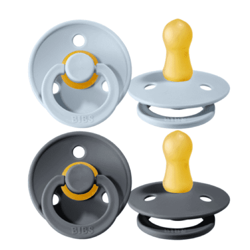 Bibs Fopspeen 6-18 Maanden Iron/baby Blue (2 stuks)