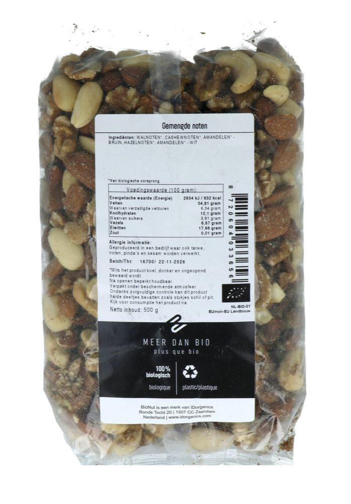 Bionut Noten Gemengde Noten (500 gr)