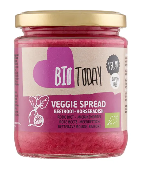 Biotoday Rode Biet-mierikswortel Veggie Spread (235 gr)