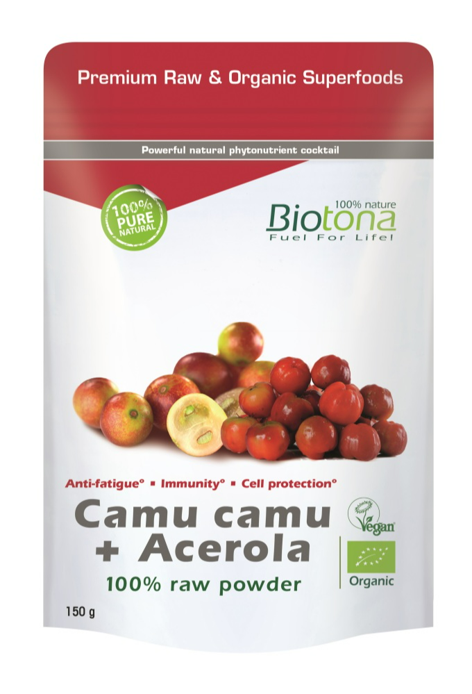 Biotona Biologische Camu Camu Acerola Raw Poeder (150 gr)
