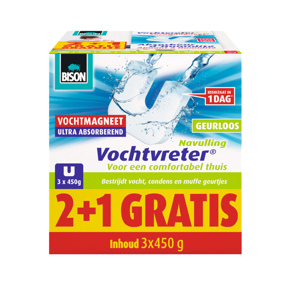 Bison Vochtvreter Vochtmagneet Navulling (3 stuks)