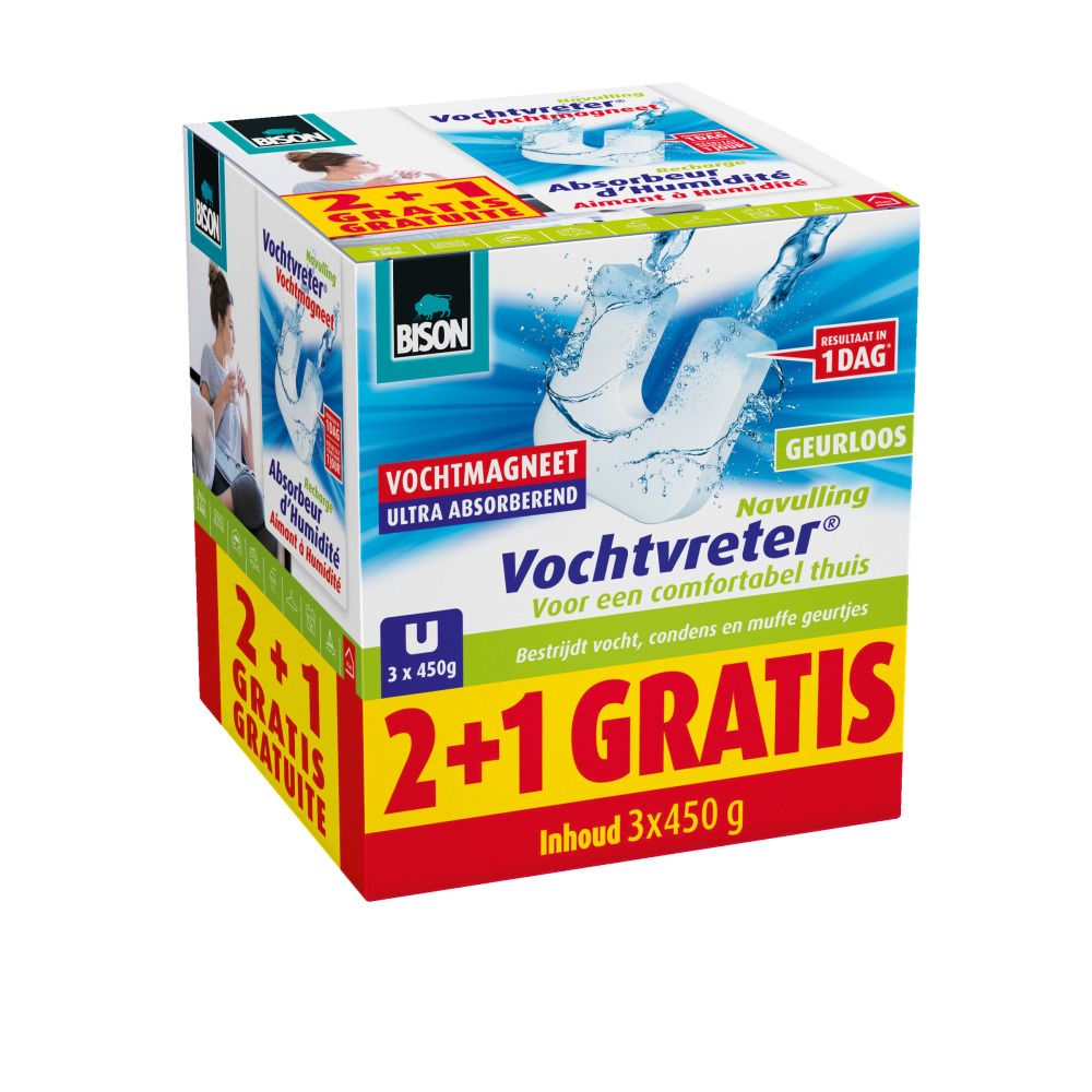 Bison Vochtvreter Vochtmagneet Navulling (3 stuks)