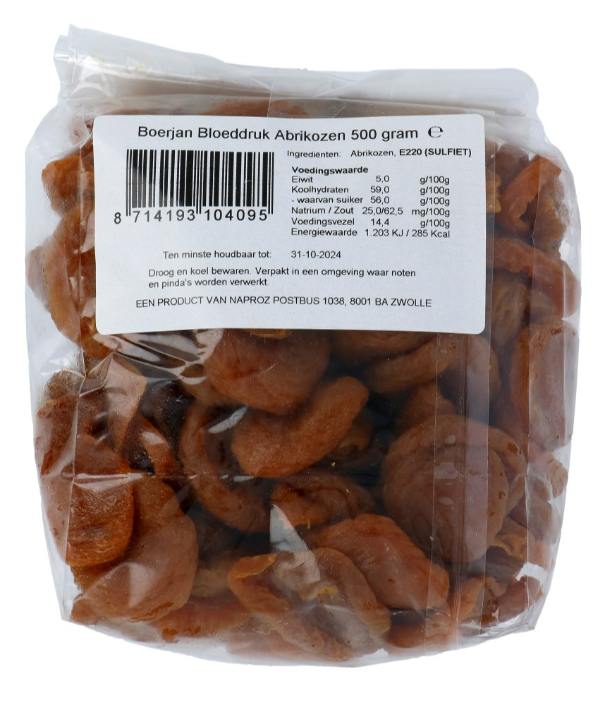 Boerjan Bloeddruk Abrikozen (500 gr)