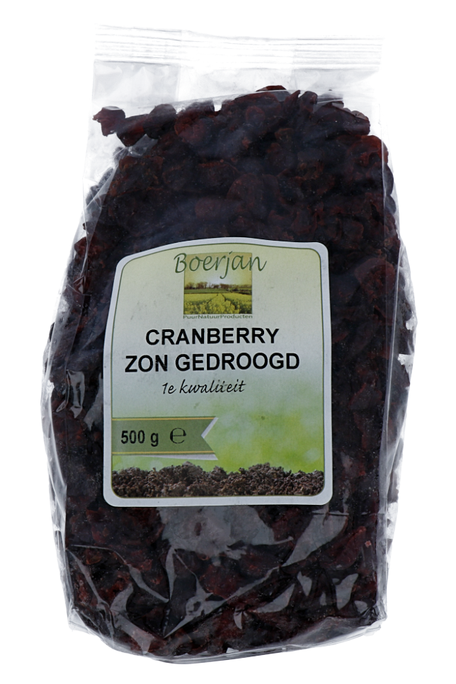 Boerjan Cranberry Zon Gedroogd (500 gr)