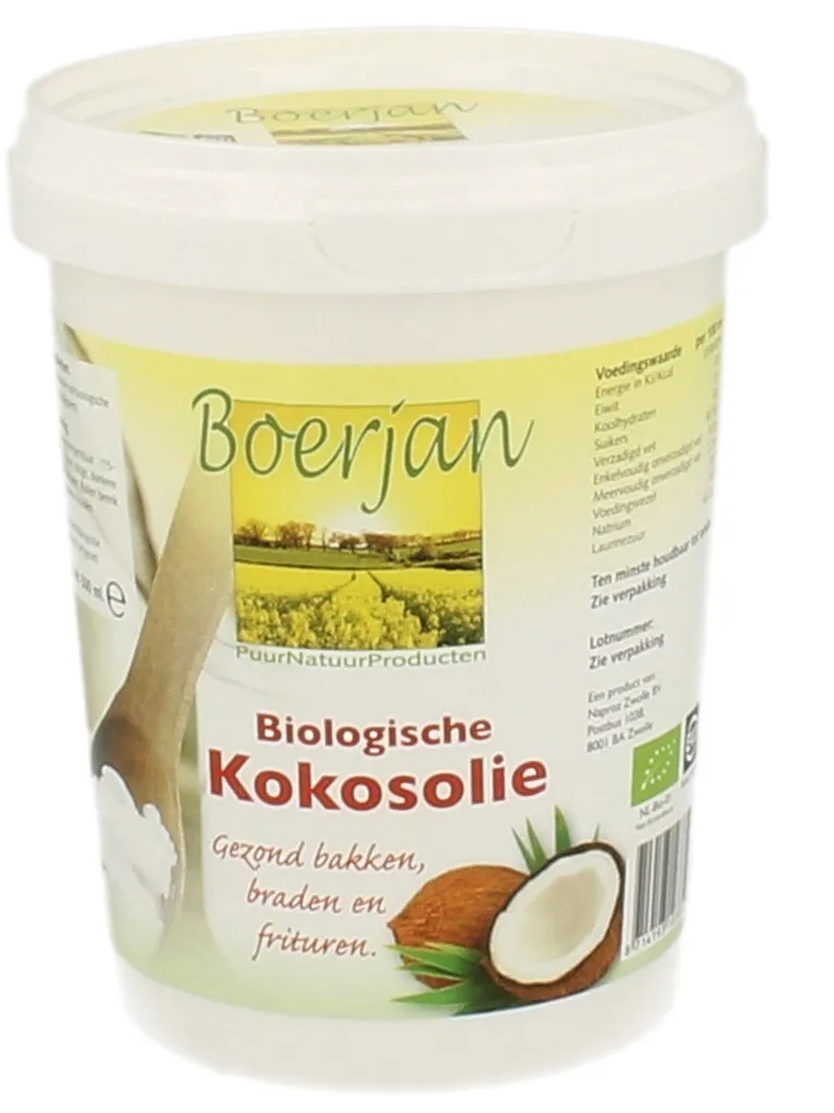 Boerjan Biologische Kokosolie (500 ml)