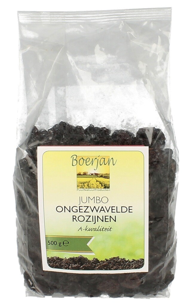 Boerjan Rozijn Jumbo Blauw Ongezwaveld (500 gr)