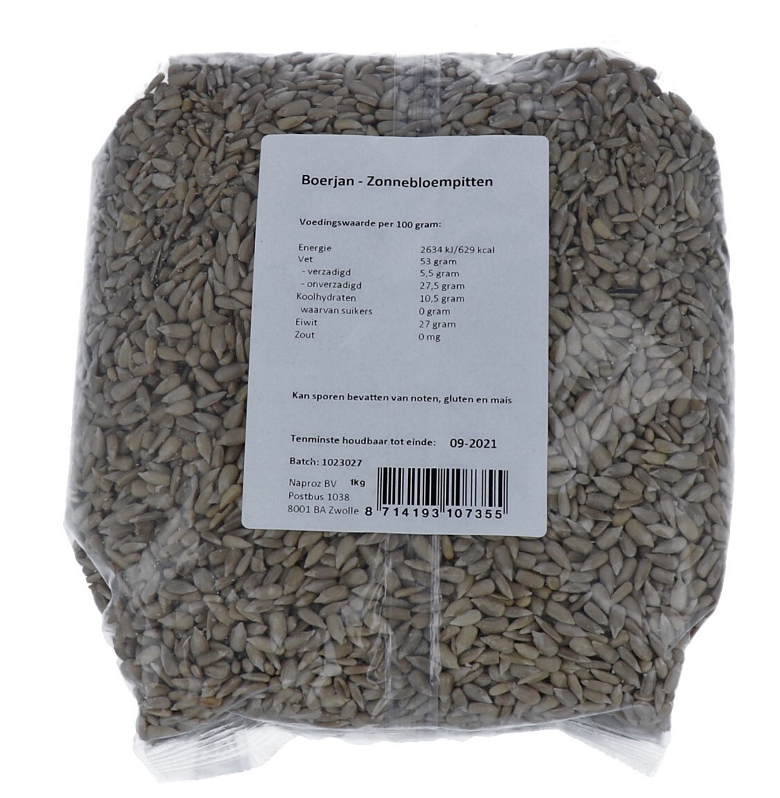 Boerjan Zonnebloempitten (1000 gr)