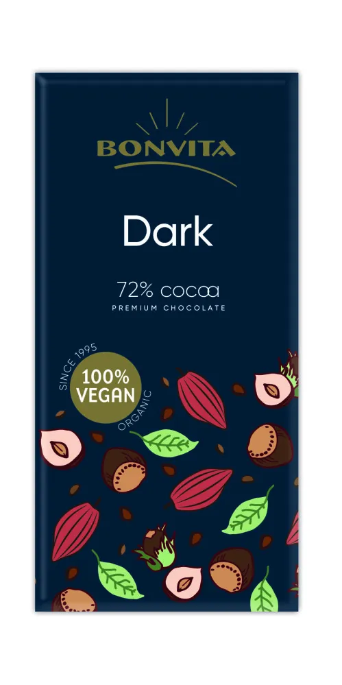 Bonvita Premium Dark Chocolate 72% (100 gr)