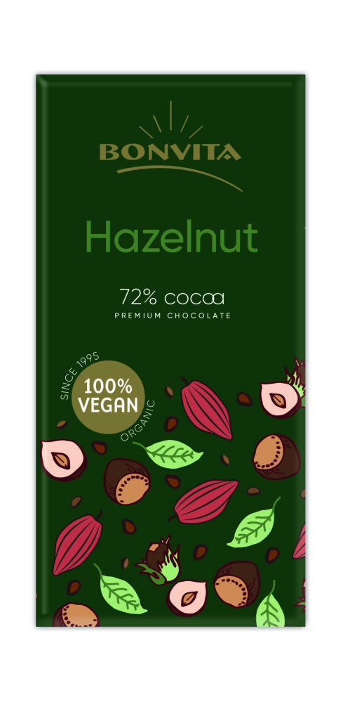 Bonvita Premium Dark Chocolate Hazelnut (100 gr)