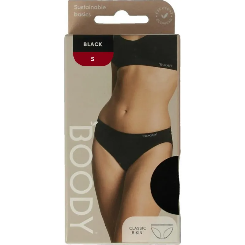 Boody Classic Bikinislip Zwart S (1 stuk)