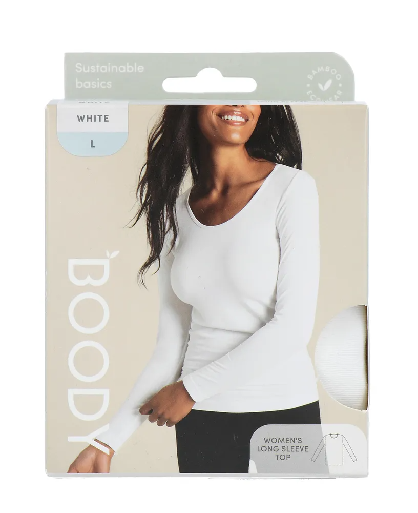 Boody Damestop Lange Mouw Wit L (1 stuk)