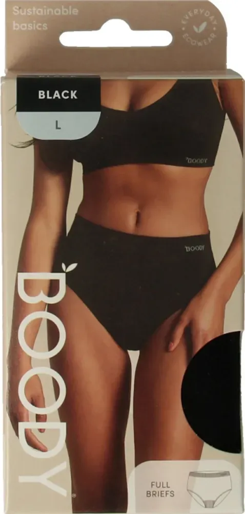 Boody Full Brief Taille Slip Zwart L (1 stuk)