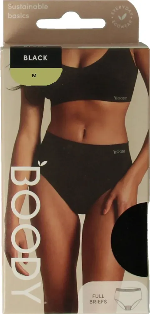 Boody Full Brief Taille Slip Zwart M (1 stuk)