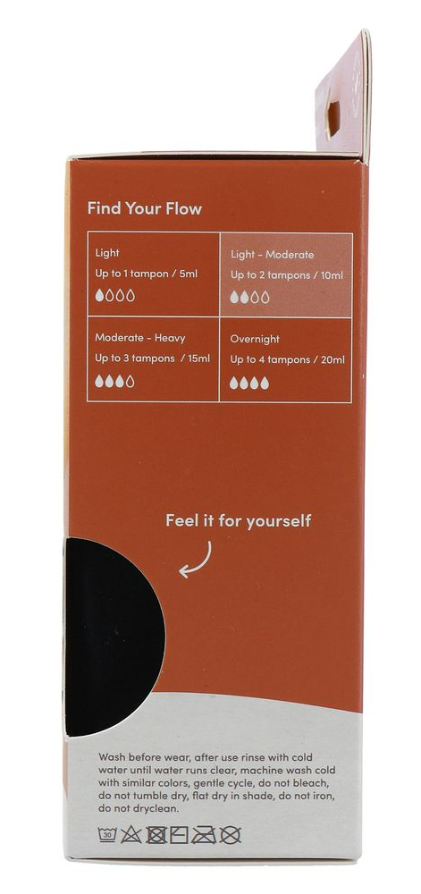 Boody Menstruatieondergoed Bikinislip Zwart Licht / Normaal Maat L (1 stuk) - image 8