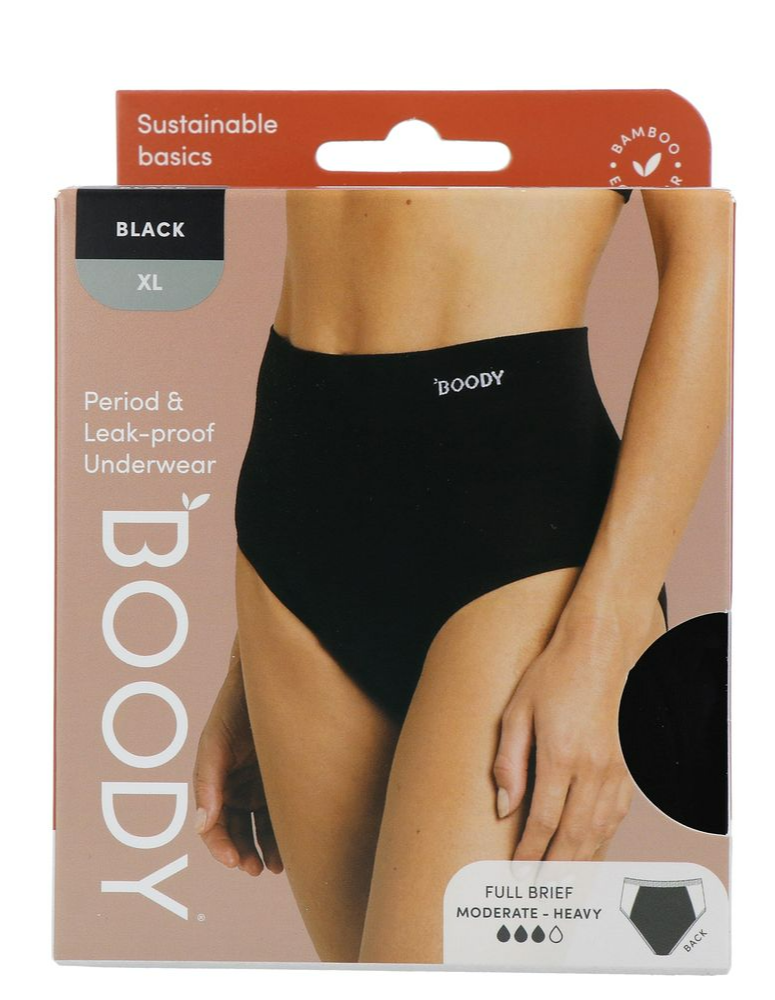 Boody Menstruatieondergoed Tailleslip Zwart Normaal/hevig Maat XL (1 stuk)