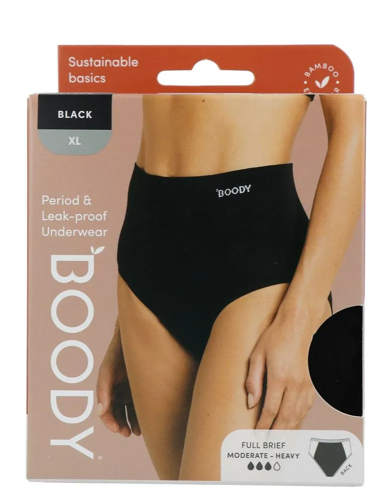Boody Menstruatieondergoed Tailleslip Zwart Normaal/hevig Maat XL (1 stuk)