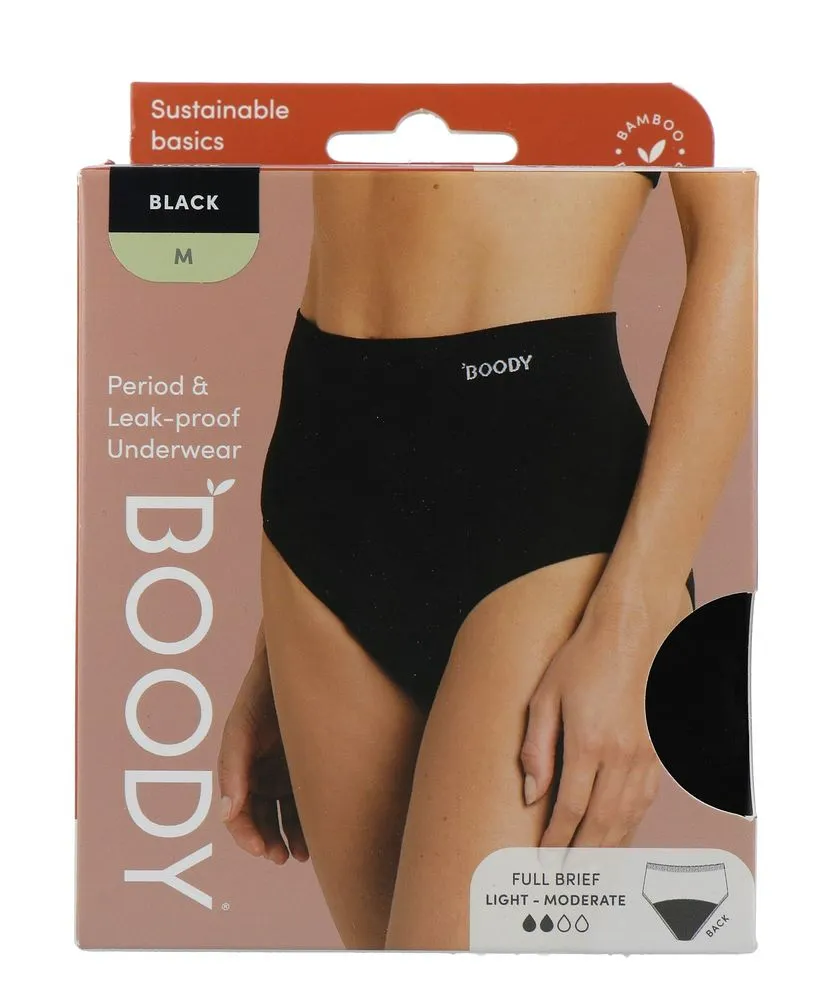 Boody Menstruatieondergoed Tailleslip Zwart Licht/normaal Maat M (1 stuk)
