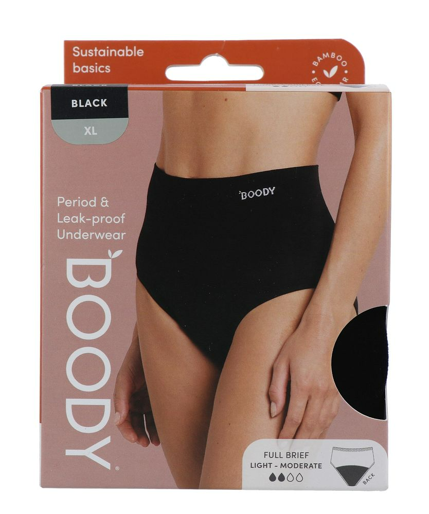 Boody Menstruatieondergoed Tailleslip Zwart Licht/normaal Maat XL (1 stuk)