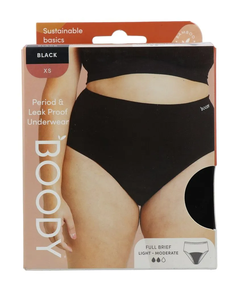 Boody Menstruatieondergoed Tailleslip Zwart Licht/normaal Maat Xs (1 stuk)