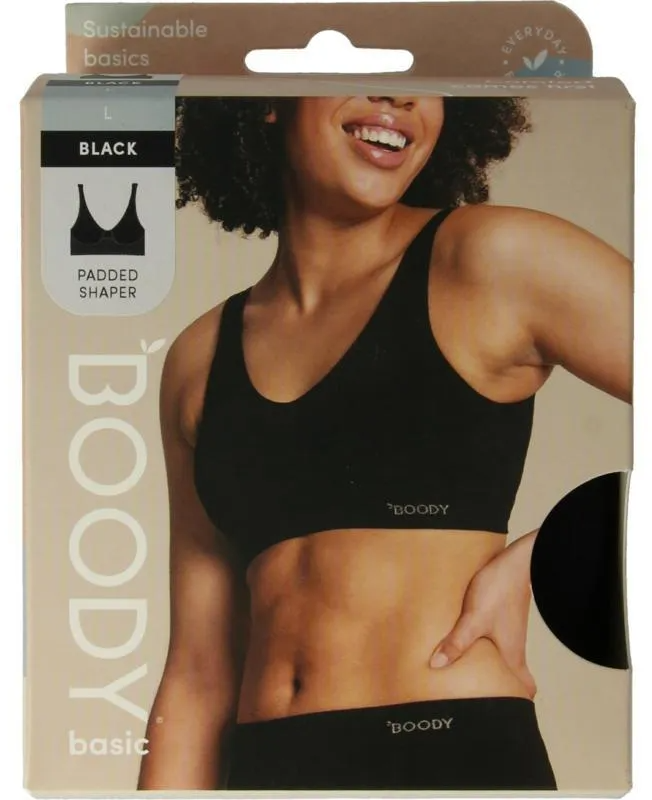 Boody Padded Shaper Crop Bra Zwart L (1 stuk)