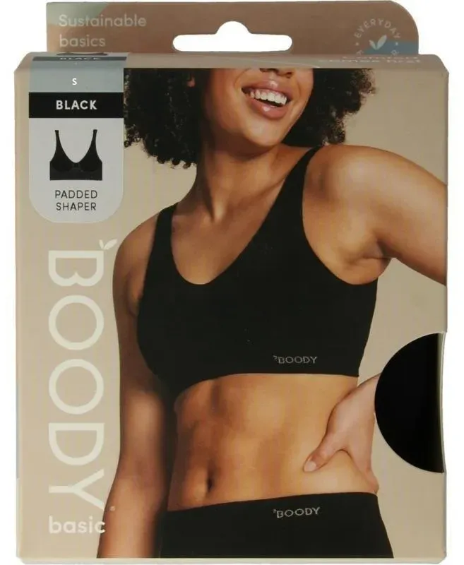 Boody Padded Shaper Crop Bra Zwart S (1 stuk)
