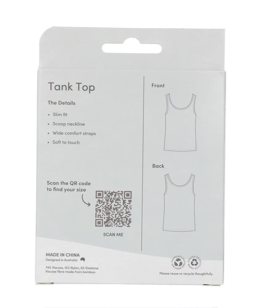 Boody Tank Top Wit L (1 stuk)