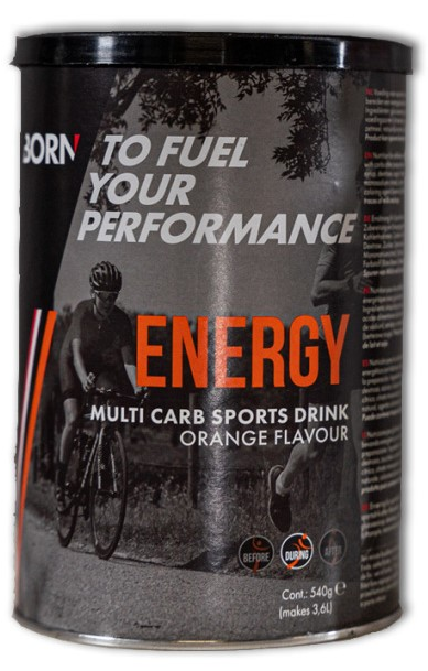 Born Energy Multi Carb Sports Drink Orange - Gratis Bidon (540 gr)