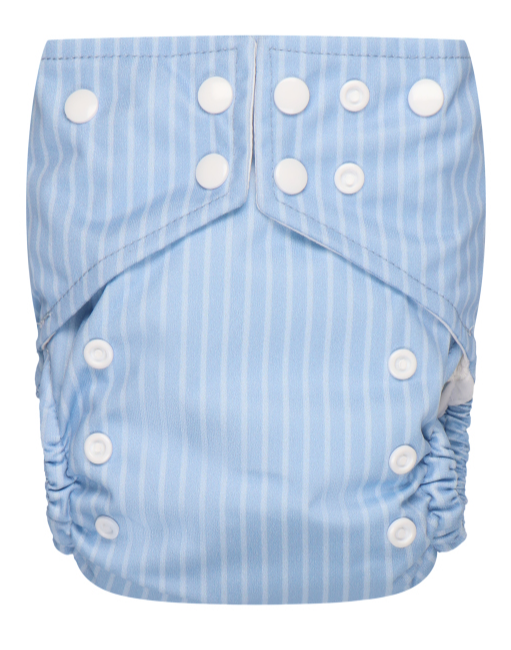 Bumbuns Easy Herbruikbare Luier Stripes Blue Sky Drukknopen (1 stuk)