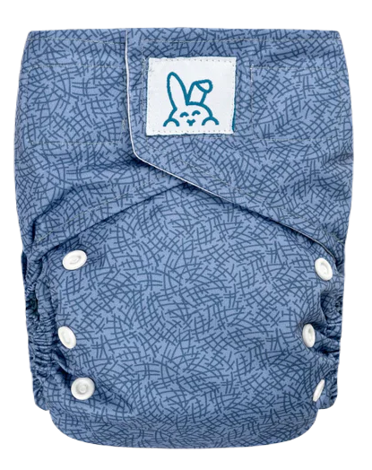 Bumbuns Easy Herbruikbare Luier Criss Cross Blue Klittenband (1 stuk)