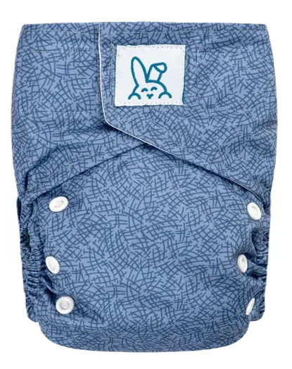Bumbuns Easy Herbruikbare Luier Criss Cross Blue Klittenband (1 stuk)