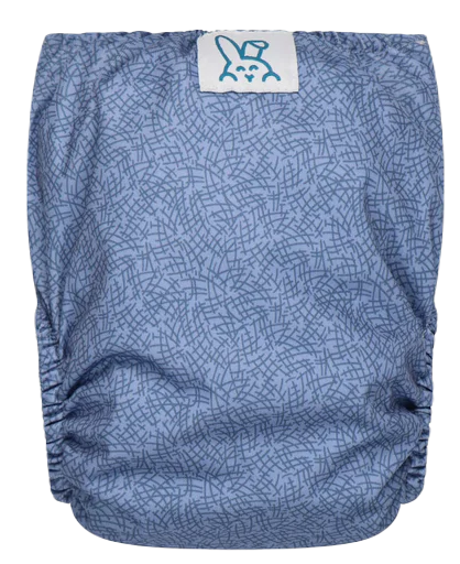 Bumbuns Easy Herbruikbare Luier Criss Cross Blue Klittenband (1 stuk)