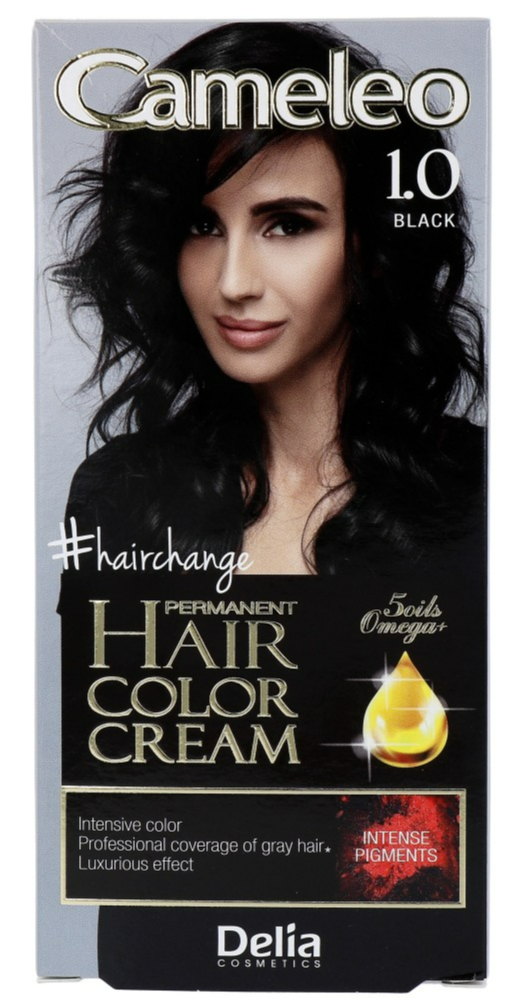 Cameleo Hair Color Cream 1.0 Black (1 stuk)