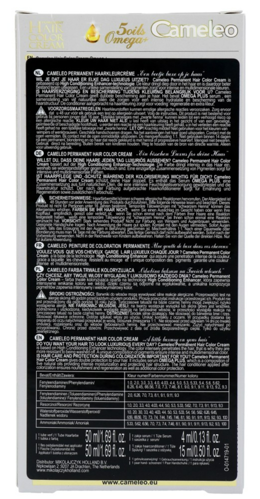 Cameleo Hair Color Cream 4.4 Copper Brown (1 stuk)