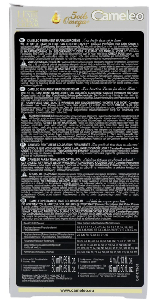 Cameleo Hair Color Cream 9.2 Pearl Blond (1 stuk)