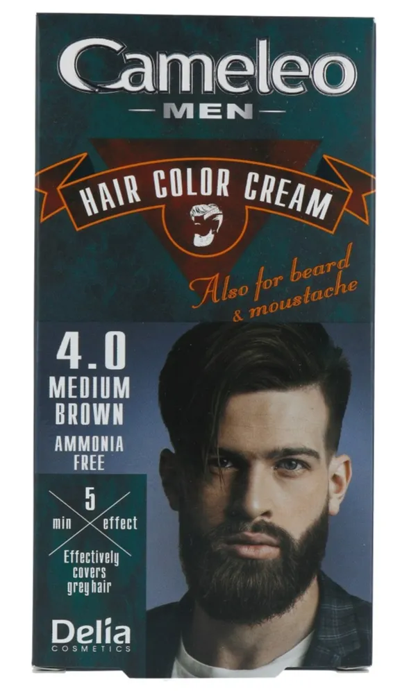 Cameleo Men Hair Color Cream 4.0 Medium Brown (1 stuk)