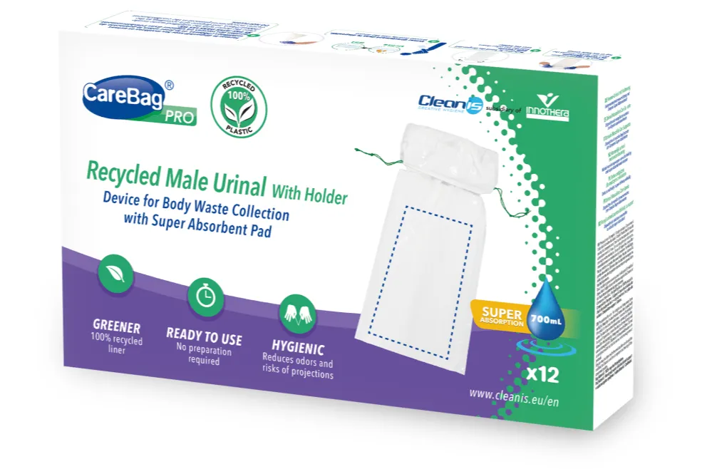 Carebag Recycled Heren Urinoir- en Houder (12 stuks)