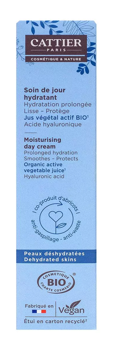 Cattier Moisturising Day Cream Hyaluronic Acid Dehydtrated Skin (50 ml)