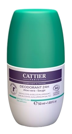 Cattier Deodorant 24h Aloë Vera 0% Alcohol (50 ml)
