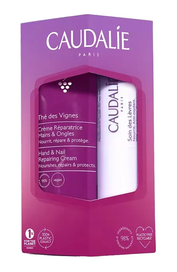 Caudalie Thé Des Vignes Hand & Nail Repairing Cream + Lip Conditioner (1 stuk)