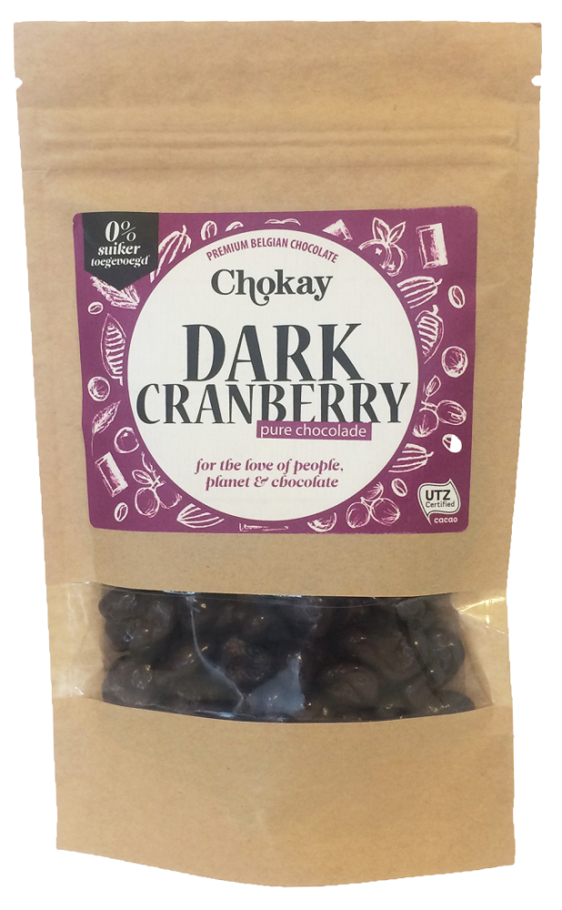 Chokay Dark Cranberry Pure Chocolade (110 gr)
