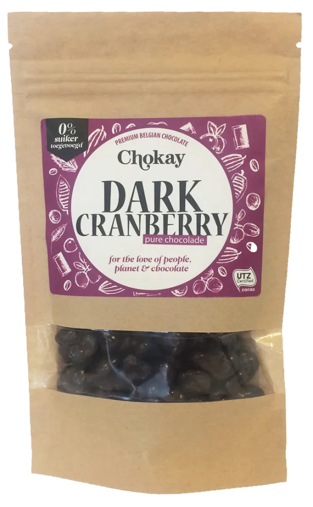 Chokay Dark Cranberry Pure Chocolade (110 gr)